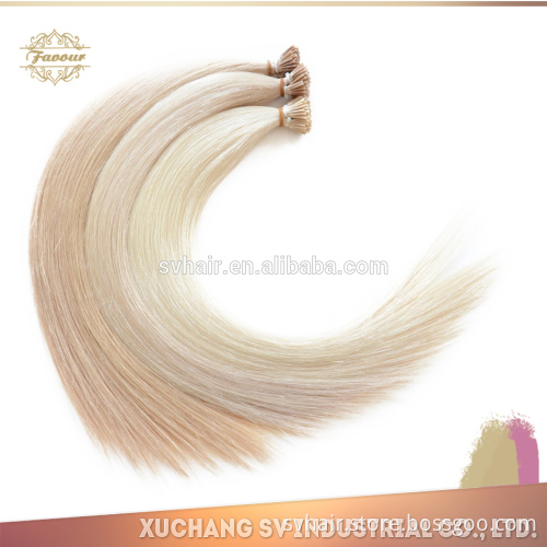New arrival colorful I TIP with long rope human remy hair extension, nano human hair extension